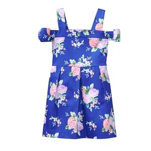 JANIE AND JACK FLORAL OFF-THE-SHOULDER DRESS